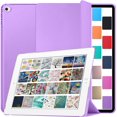 thumbnail image 1 of iPad PRO 1st Gen 2015 12.9 Inch [ 1 Gen ] A1652 A1584 ML0H2LL/A ML0G2LL/A ML0N2LL/A ML0Q2LL/A ML0R2LL/A ML0V2LL/A ML0U2LL/AiPad Cover with Translucent Frosted Hard Back - Purple, 1 of 8