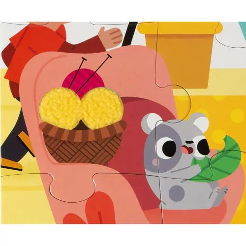 Janod Puzzle Tactile Animaux de Compagnie - 20 Pièces - À partir de 2 ans