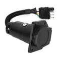 thumbnail image 1 of Trailer Adapter Trailer Plug 4way To-7way Adapter Trailer Connector Trailer Accessory 4 Pin To 7 Pin Trailer Adapter Plug With Bracket Waterproof   Connector US Type 6-24V, 1 of 8