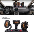 thumbnail image 3 of Ventilateur Portable pour Allume-Cigare, Ventilateur de Voiture 3 Têtes 2 Vitesses Rotation 360 Degrés Ventilateur de Refroidissement pour Voiture Van Camion SUV RV, 3 of 7