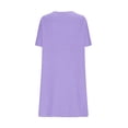 thumbnail image 3 of Peignoir Femme à Fermeture Éclair devant, Manches Longues, Rayé, Robe de Chambre Zippée Courte avec Poches, Violet, m, 3 of 5