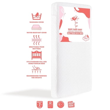 Dream On Me Baby Fairy 5” Foam Crib & Toddler Bed Mattress