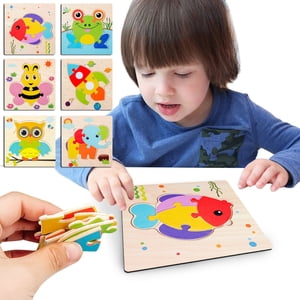 RKSTN Toys for Kids Boys Girls Wooden Puzzles Toddler Toys Gifts For 1 2 3 Year Old Boys Girls, 1 Pack Kids Toys