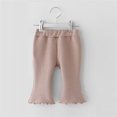 thumbnail image 2 of WEAIXIMIUNG Baby Pants 0-3 Months White Children Kids Toddler Baby Girls Ribbed Solid Ribbed Plaid Ruffled Pants Trousers Leggings Outfits Clothes, 2 of 6