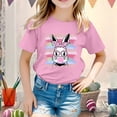 thumbnail image 2 of XDZJLR T-Shirts Filles Enfants Pâques Graphique Coupe Ample Décontractée Manches Courtes Col Rond pour Garçons Vêtements 10-11 Ans, 2 of 4