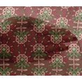 thumbnail image 4 of oneOone Viscose Chiffon Fabric Leaves & Floral Block Decor Fabric Printed BTY 42 Inch Wide, 4 of 4