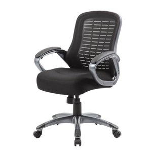 Boss Office Ribbed Chaise en Mesh High Back en Noir
