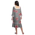 thumbnail image 3 of Moomaya Robe de Nuit en Coton à Manches Longues à Encolure Carrée Imprimée pour Femmes, 3 of 6