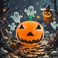 thumbnail image 2 of HUASHENG The Dreidel Halloween Pumpkin Inflatable Decorations Halloween Pumpkin Toy, 2 of 9