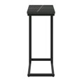 thumbnail image 5 of CorLiving Fort Worth Engineered Wood Narrow Rectangular Top Indoor Side Table with C-Shaped Steel Base, Black Marbled, 5 of 5