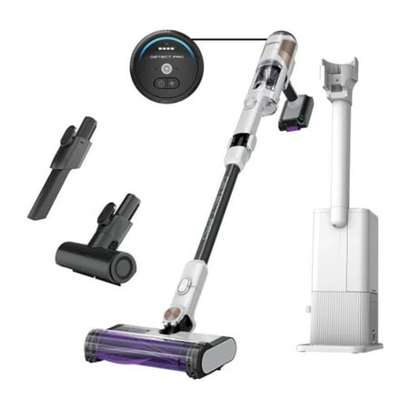 Shark Iw3615 Detect Pro Cordless Stick Vacuum With Hepa Auto-Empty System, Flexible Wand, Portable Handheld Attachment, Ideal For Household Pet Hair, 60 Minute Runtime, White/Beats Brass (Renewed)