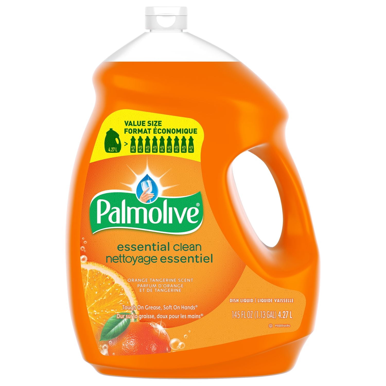 Palmolive Essential Clean Liquid Dish Soap, Orange Tangerine Scent - 4.27 L
