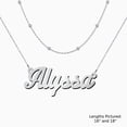 thumbnail image 1 of Personalized Name Necklace Layering Set with Ball Station Chain, 1 of 8