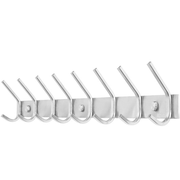 WEBI Crochet de Serviette de Bain en SUS 304 Robuste avec 8 Crochets, Finition Brossée, pour Chambre, Salle de Bain, Foyers, Couloirs, Entrée, pour Maison, Bureau, Rangement & Organisation, C-CBG08