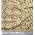 thumbnail image 1 of Soimoi Beige Moss Georgette Fabric Flower Artistic Fabric Prints By Yard 42 Inch Wide, 1 of 3