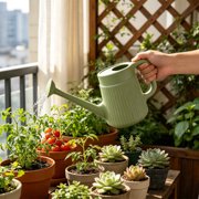 EGNMCR 2L Watering Kettle Long Mouth Household Small Needle Mouth Watering Kettle Flower Nurturing Special Watering Pot Gardening Shower Spray Pot Pla stic watering can