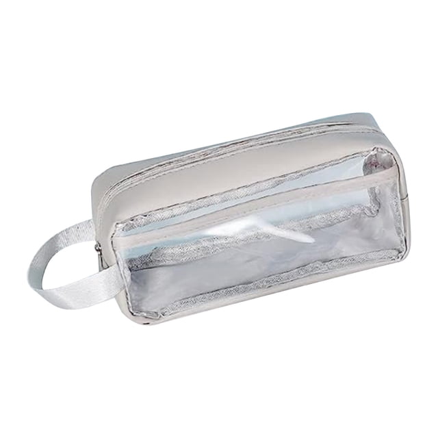 LSLJS Clear Pencil Pouch, Clear Pencil Case, Pencil Bags, Clear Pouch, Transparent Large Capacity Visible Pencil Case, Mini Student Stationery Bag