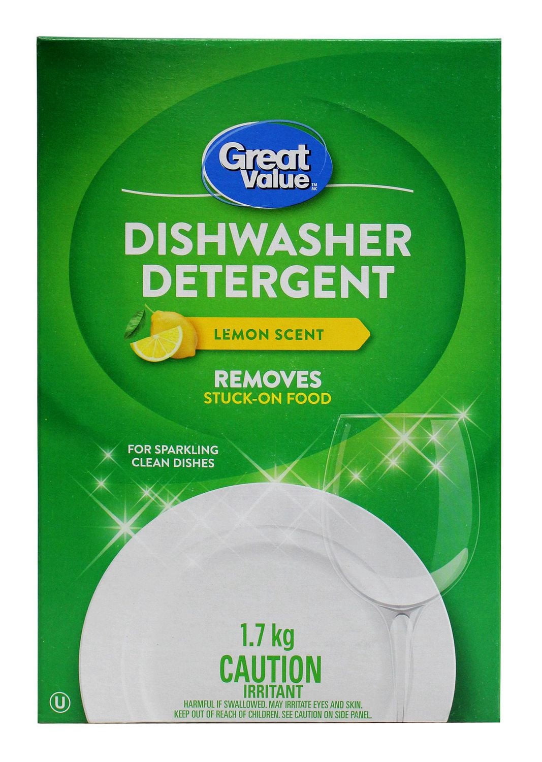 Great Value Détergent pour Lave-Vaisselle Arôme de Citron 1.7KG