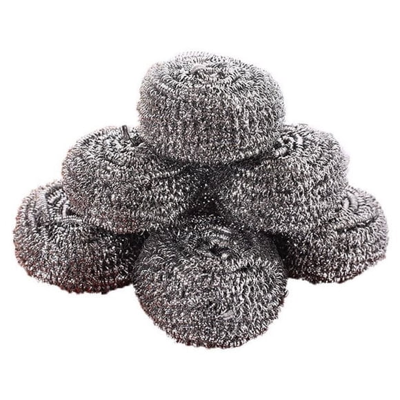 CGZQFEI 6PC Stainless Steel Scouring Sponge - Rust-Resistant Metal Scrubbers for Pots, Pans & Cast Iron Skillet Maintenance
