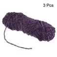 thumbnail image 3 of Unique Bargains Chenille Polyester Deep Purple Yarn, 3 Skeins, 3 of 7