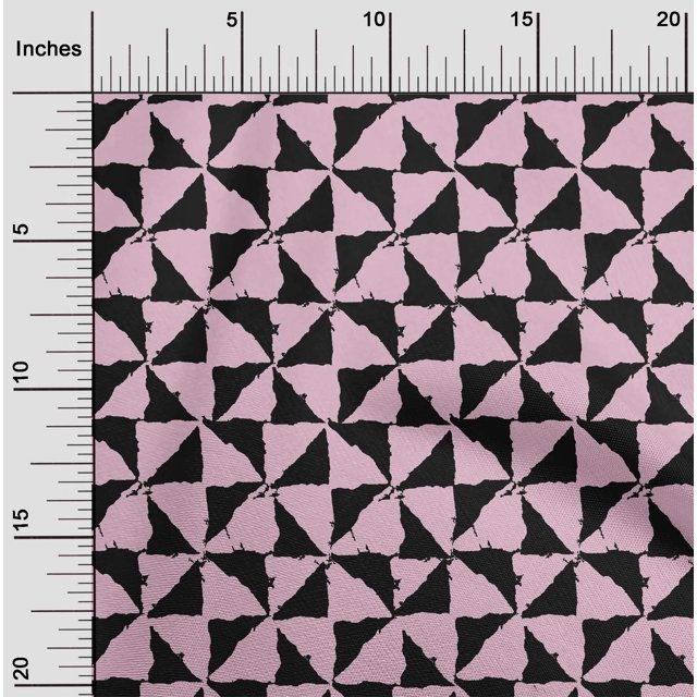 oneOone Silk Tabby Fabric Geometric Block Decor Fabric Printed BTY 42 Inch Wide