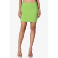 thumbnail image 2 of Jupe Tube Double Couche Taille Haute en Coton Extensible Basique pour Femmes, 2 of 7