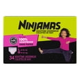 thumbnail image 1 of Ninjamas Girls Bedwetting Nighttime Underwear, Size L (64-95+ lbs), 1 of 22