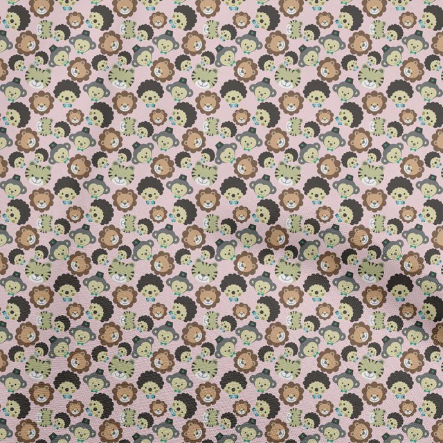 oneOone Cotton Jersey Light Pink Fabric Circus Craft Projects Decor Fabric Printed By The Yard 58 Inch Wide