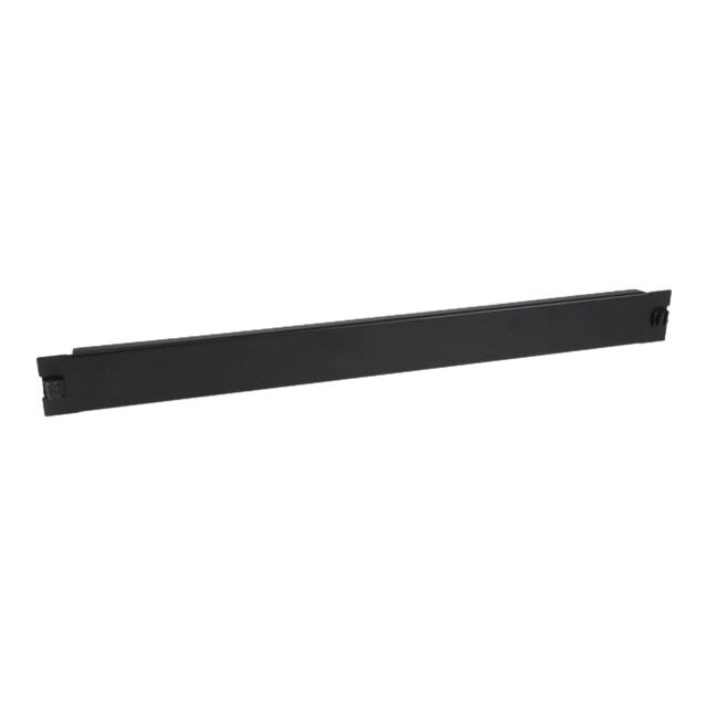 StarTech.com Blanking Panel - 1U - 19 Po - Tool-less - Steel - Black - TAA Compliant - Blank Rack Panel - Filler Panel (RKPNLTL1U) - Panneau Vierge - avant - Noir - 1U - 19 Pouces - pour P/N: RK2433BKM, RK2537BKM, RK3236BKF, RK4236BKB, RK4242BK24, RK4242BK30, RKQMCAB12V2