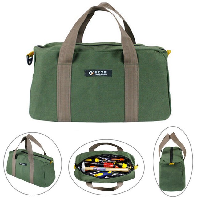 SSZMDLB Sac pour Outils de Mécanique 2 Pcs, Organisateur de Rangement d'Outils Portable Multifonction en Toile avec Poignée pour Clés Tournevis Pinces Pièces de Quincaillerie, Étui Pochette pour Outils Robuste
