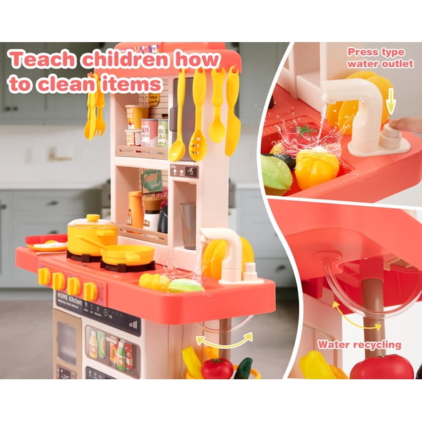 Cuisine enfant en bois – jeu de cuisine avec lumière & son Toys
