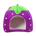 thumbnail image 1 of C 10.24X10.24 Inch Pet Shelter Yurt Bed Strawberry Design Warm For Cats, 1 of 8