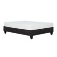 thumbnail image 4 of PRIMO Carter Upholstered Platform Bed Frame – Twin Size, Dark Grey Linen Look Fabric, No Box Spring Required, Durable Wood Slats – Bedroom Foundation, 4 of 7