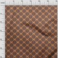 thumbnail image 3 of oneOone Rayon Rust Brown Fabric Asian Kilim Dress Material Fabric Print Fabric By The Yard 56 Inch Wide, 3 of 5