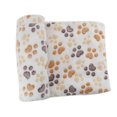 thumbnail image 4 of CAROOTU Mignon Animal de Compagnie Floral Chaud Patte Impression Chiot Molleton Couverture Douce Lits Tapis, 4 of 6