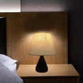 thumbnail image 4 of HOARBOEG Lampe de Table de Chevet en Tissu Petite Lampe de Table en Lin Blanc Lampe de Table en Forme Éclairage de Chambre Protection des Yeux Veilleuse, 4 of 7