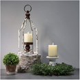 thumbnail image 1 of Glitzhome Farmhouse White Metal Lanterns Decorative Hanging Candle Lanterns (White Small), 1 of 6
