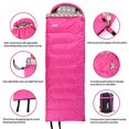 thumbnail image 3 of DESERT & FOX Sacs de Couchage en Flanelle de Coton avec Oreiller, Sac de Compression Enveloppe pour Temps Chaud et Froid 4 Saisons, Sac de Couchage de Randonnée Léger et Portable pour le Camping en Plein Air, la Randonnée, les Voyages, 3 of 5