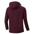 thumbnail image 3 of Birdeem Mansolid Color Water Resistance Drawstring Pockets Hooded Outdoor Jacket Coat, 3 of 6