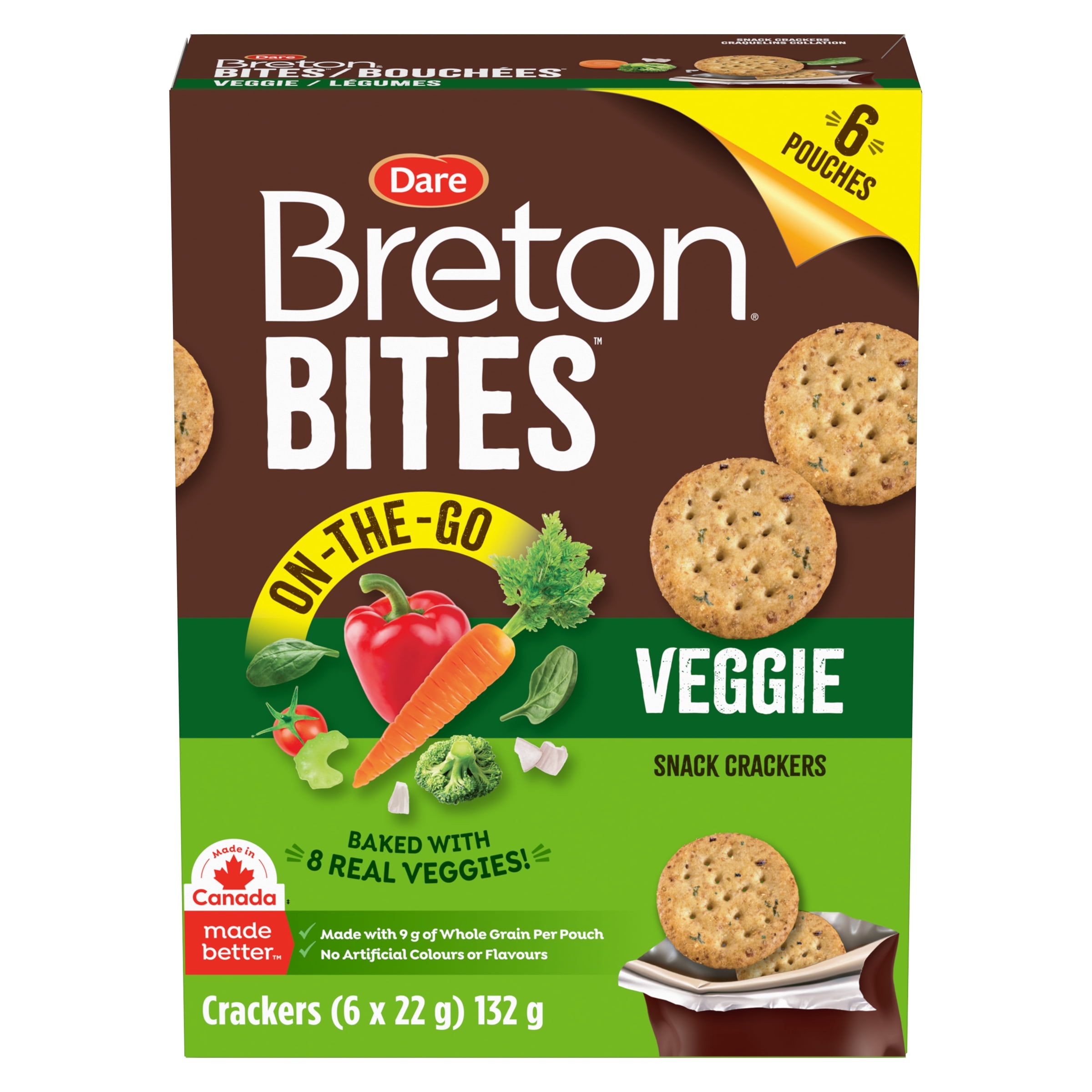 Breton Veggie Bites Pouches 6x22g