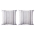 thumbnail image 1 of Coussin carré d'extérieur 18in - bande grise (paquet de 2), 1 of 4