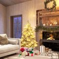 thumbnail image 3 of Costway 4.5 FT Pre-Lit Flocked Christmas Tree Hinged w/ 120 LED Lights & 757 Branch Tips, 3 of 10