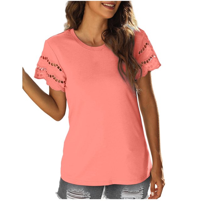 Birdeem Mode Femme Décontractée Épaule Manches Courtes Couleur Unie T-Shirt Haut Blouse