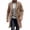 Coffee, variant on Trench Coat Mens Stylish Double Breasted Casual Trench Coat - Lapel Solid Color Trench Coat Men Long
