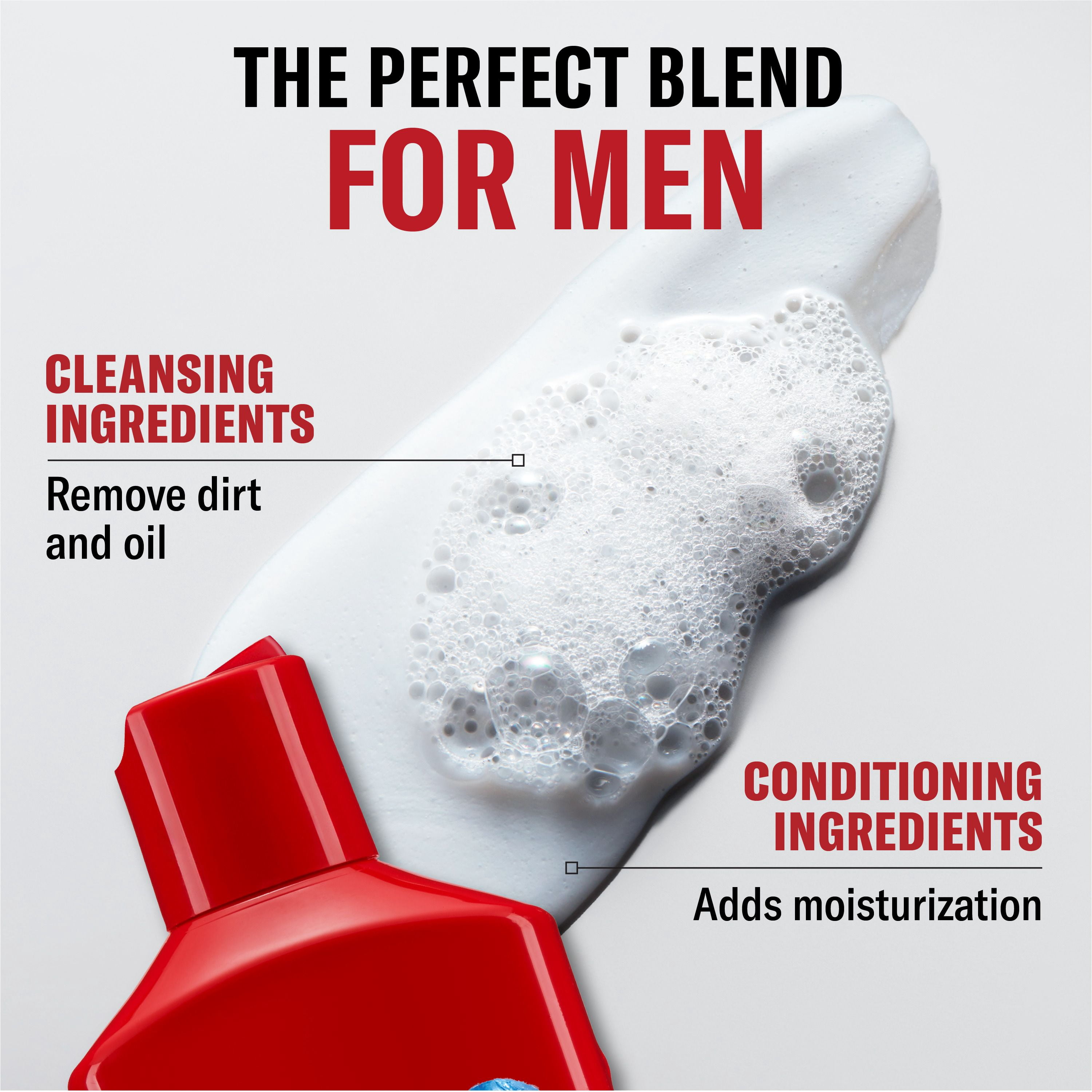 Old Spice Shampooing et Revitalisant 2 en 1 Propre Frais pour Hommes au Parfum d'Eau de Glacier, des Cheveux Épais Santé