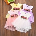 thumbnail image 2 of Bébés Filles Bébé Robe Sans Manches Floral Princesse Dentelle Tutu Robes, 2 of 6