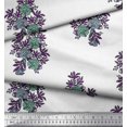 thumbnail image 2 of Soimoi Polyester Crepe Fabric Leaves & Floral Block Print Fabric by The Yard 42 Inch Wide, 2 of 3