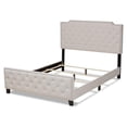 thumbnail image 3 of Baxton Studio Transitional Wood King Size Beige Button Tufted Panel Bed, 3 of 10