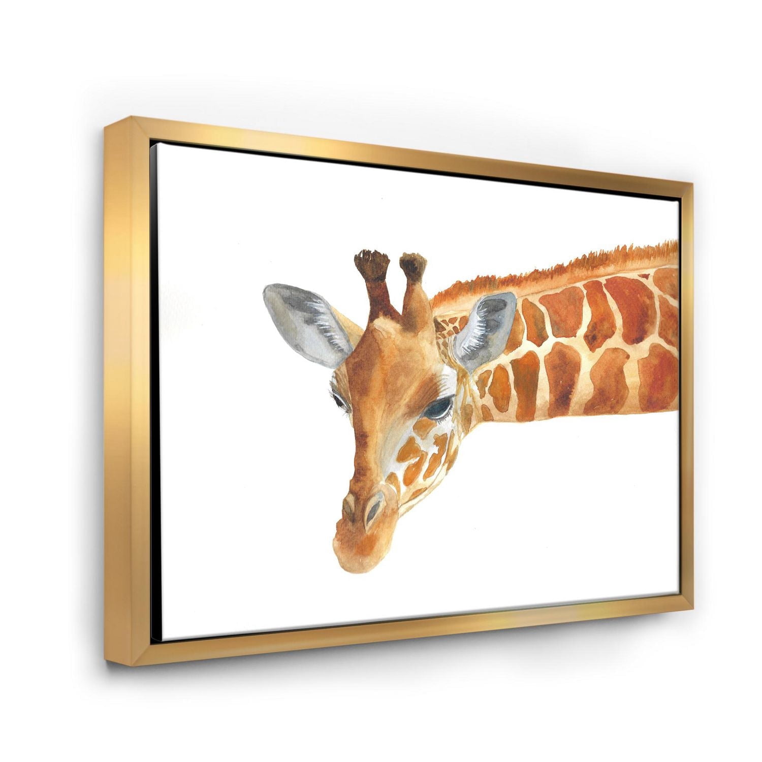 Designart Portrait d'Une Girafe IX ART MURAL À CADRE FLOTTÉ