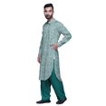 thumbnail image 3 of Atasi Printed Pathani Kurta With Salwar For Men Indian Summer Ethnic Set, 3 of 5